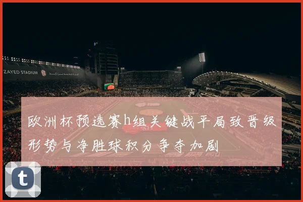 欧洲杯预选赛h组关键战平局致晋级形势与净胜球积分争夺加剧
